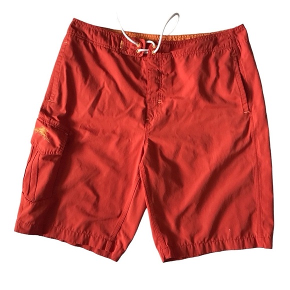 Tommy Bahama board shorts size 36 front pockets and 1 side Velcro pocket - Picture 1 of 9